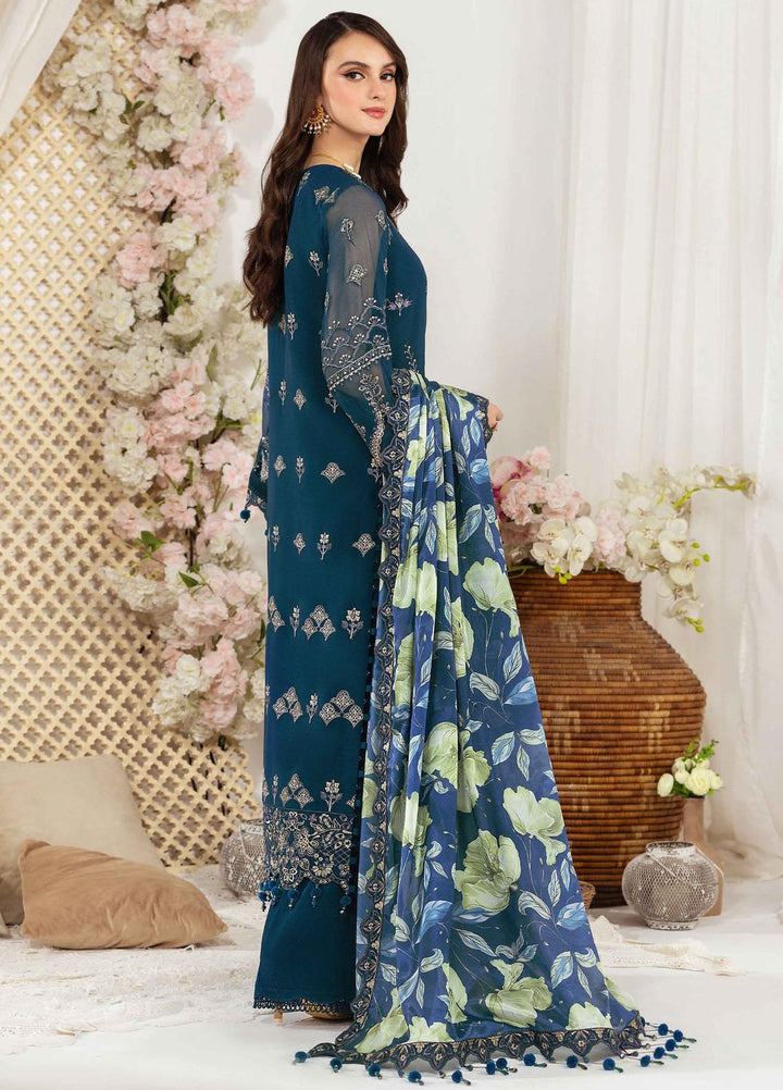 Dhaagay By Alizeh Fashion Embroidered Chiffon Suits Unstitched 3 Piece AFB23-D3 08 Zair - Formal Collection