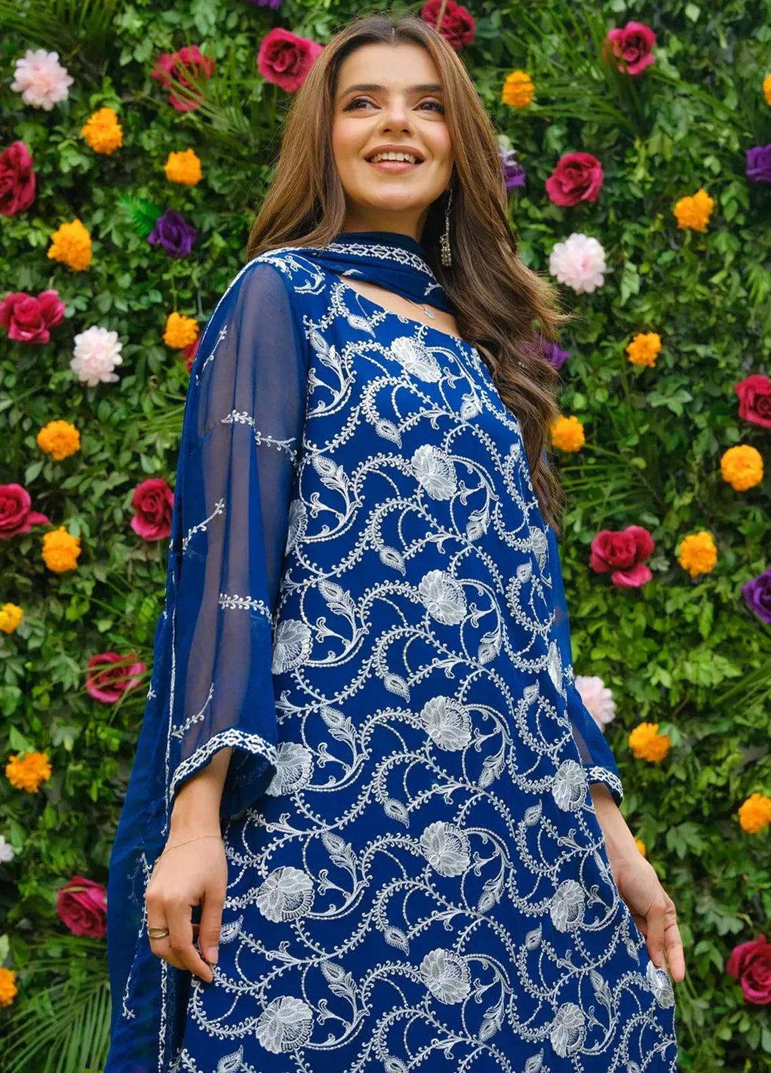Dhaga Pret Embroidered Chiffon 3 Piece Suit Seher