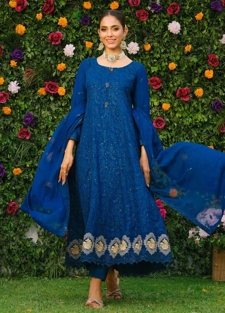 Dhaga Pret Embroidered Chiffon 3 Piece Suit Tara