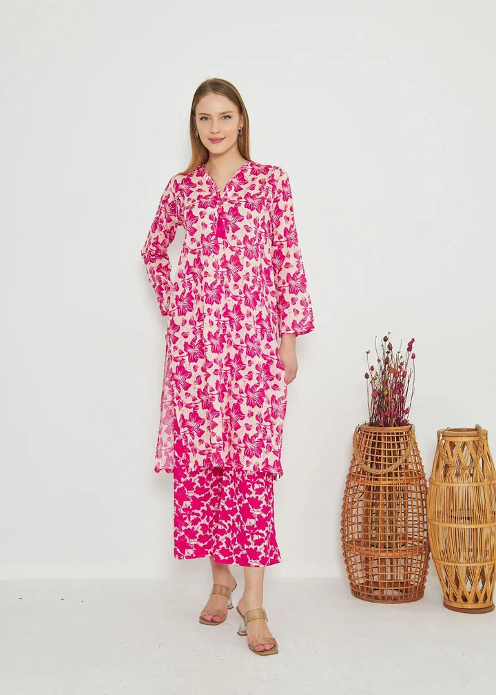Dhaga Pret Printed Cambric 2 Piece Suit Matching Separate 0036