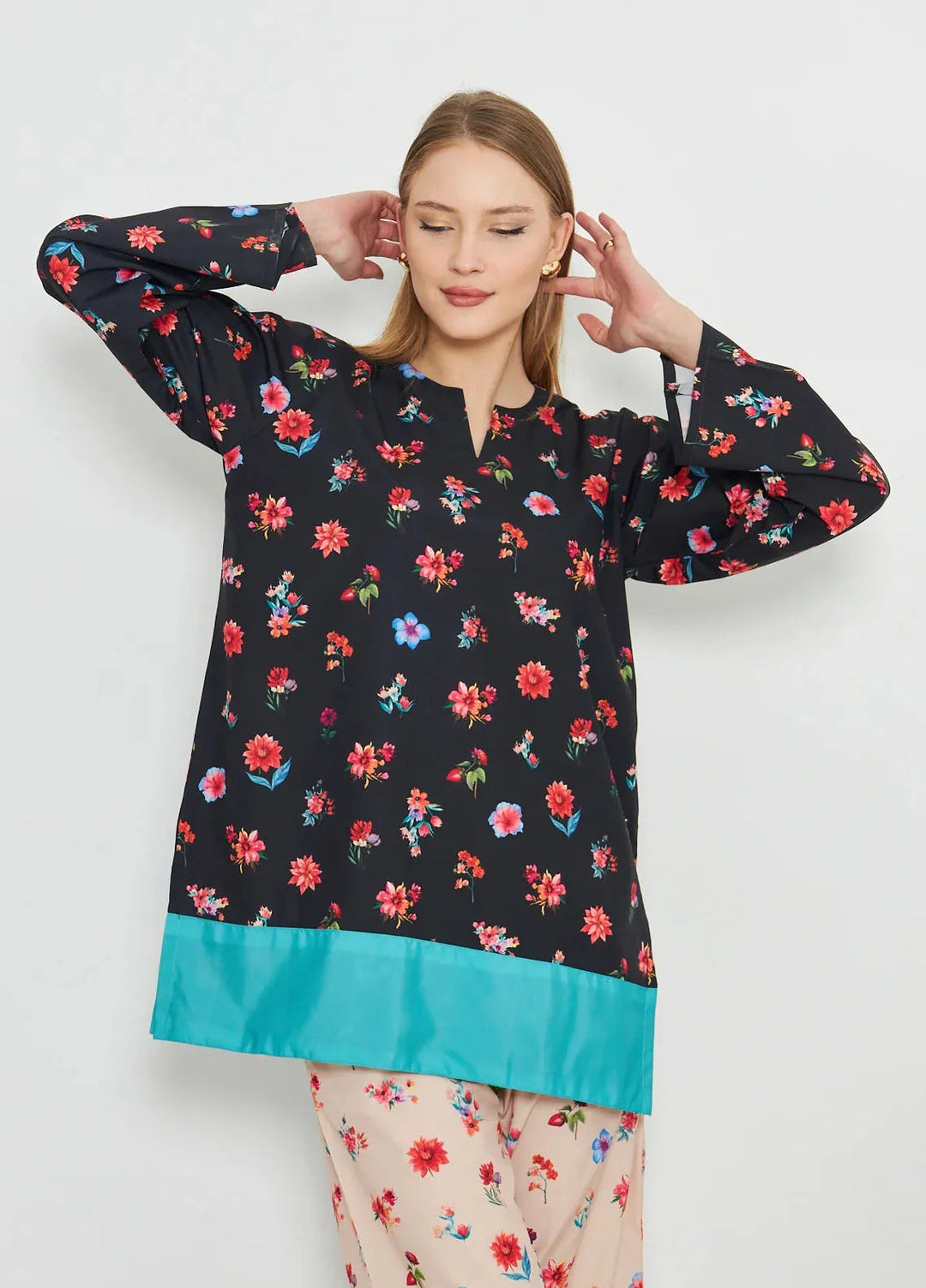 Dhaga Pret Printed Crepe 2 Piece Suit Luna