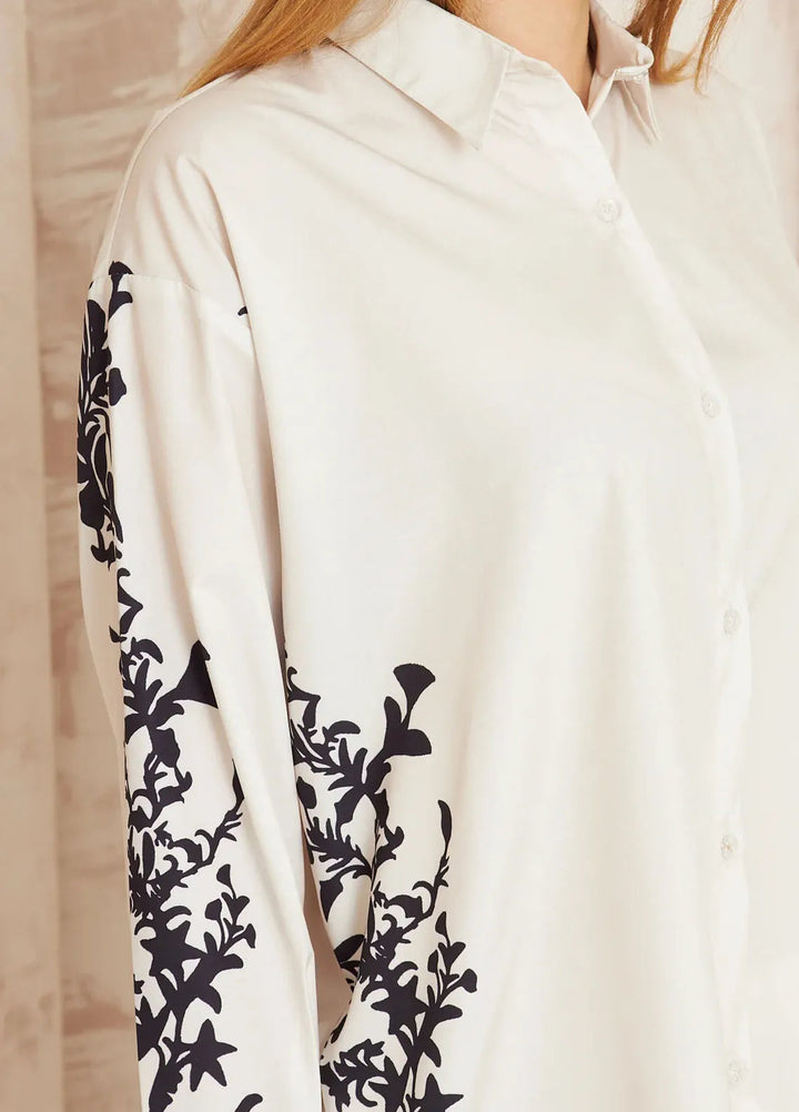 Dhaga Pret Printed Crepe 2 Piece Suit Sepia