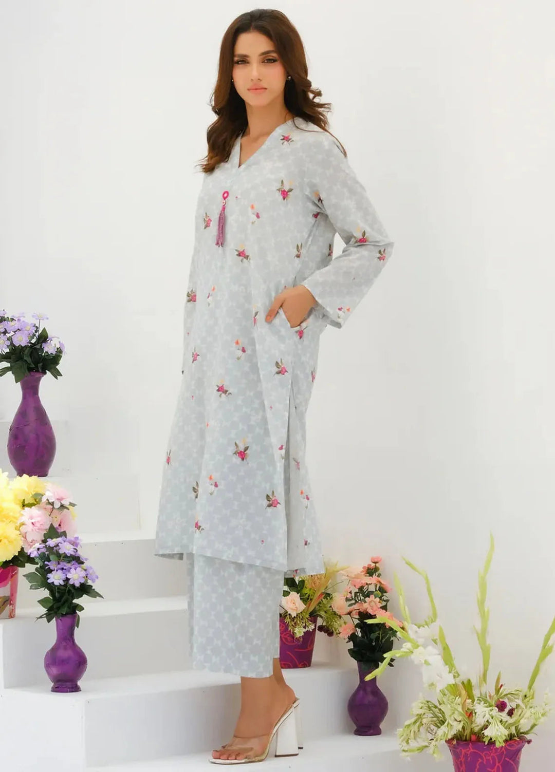Dhaga Pret Printed Lawn 2 Piece Suit Matching Separate 0029
