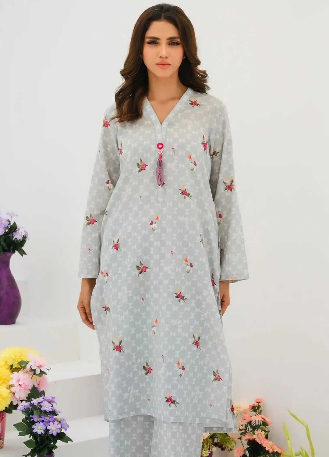 Dhaga Pret Printed Lawn 2 Piece Suit Matching Separate 0029