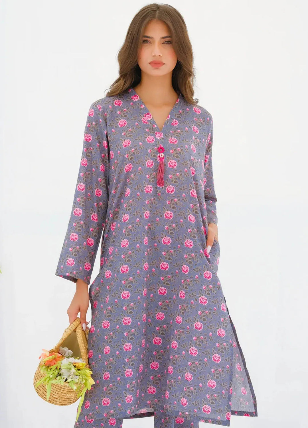 Dhaga Pret Printed Lawn 2 Piece Suit Matching Separate 0030
