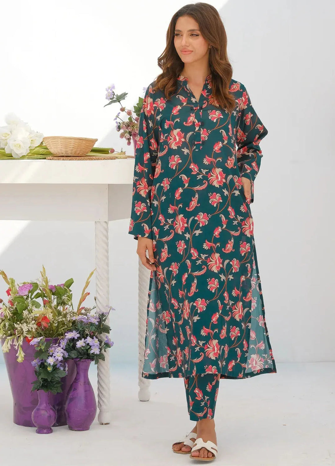 Dhaga Pret Printed Lawn 2 Piece Suit Matching Separate 003
