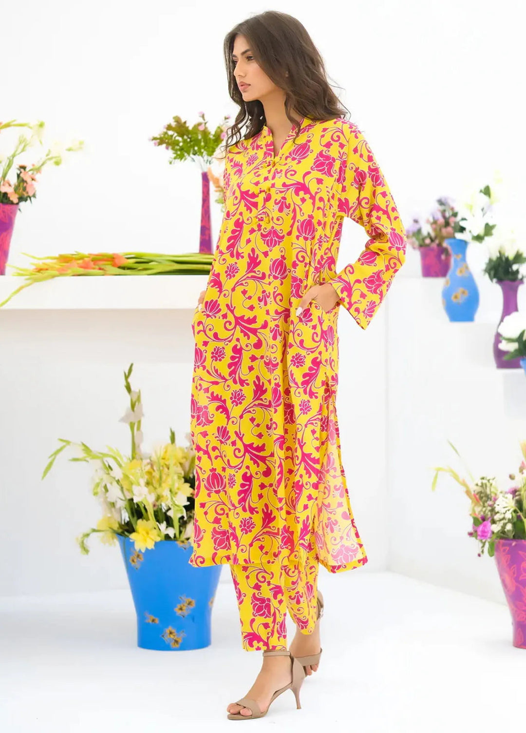 Dhaga Pret Printed Lawn 2 Piece Suit Matching Separate 005