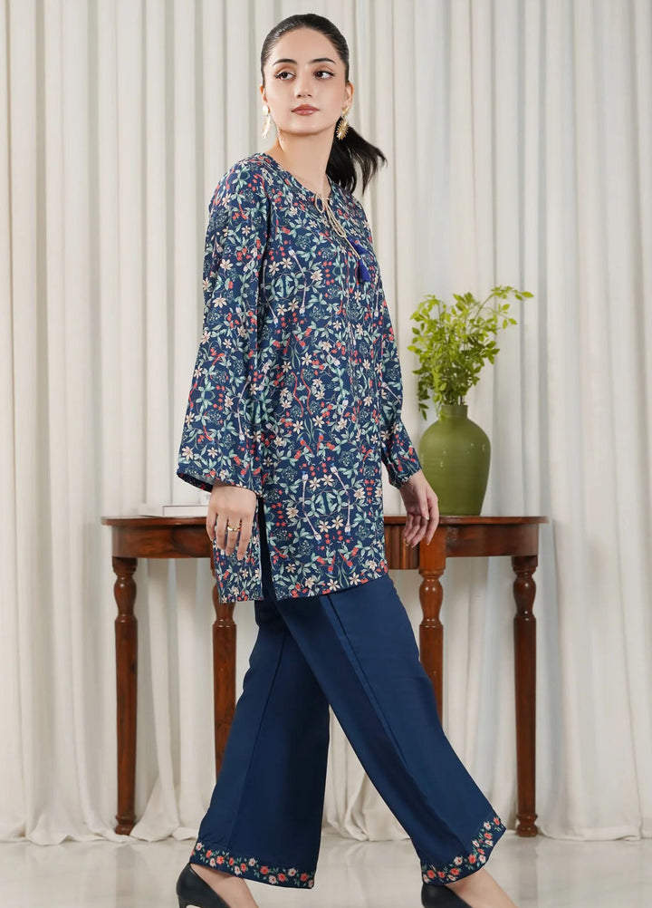 Dhaga Pret Printed Poly Cambric 2 Piece Suit Azure