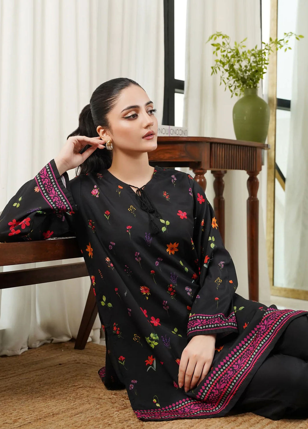 Dhaga Pret Printed Poly Cambric 2 Piece Suit Becca