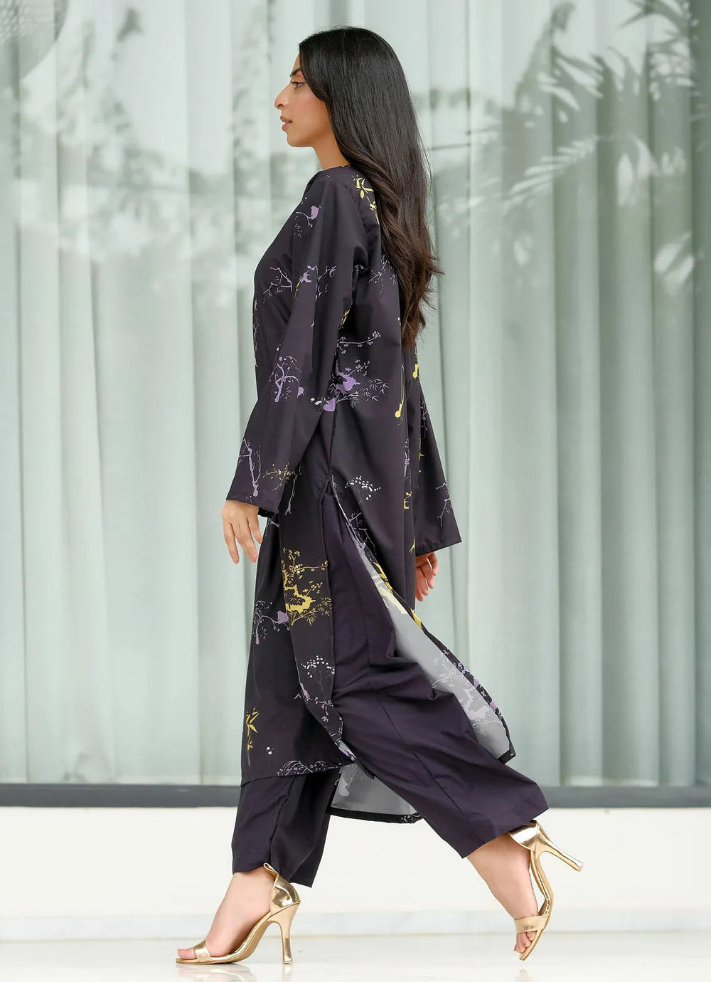 Dhaga Pret Printed Soft Crepe 2 Piece Mauve