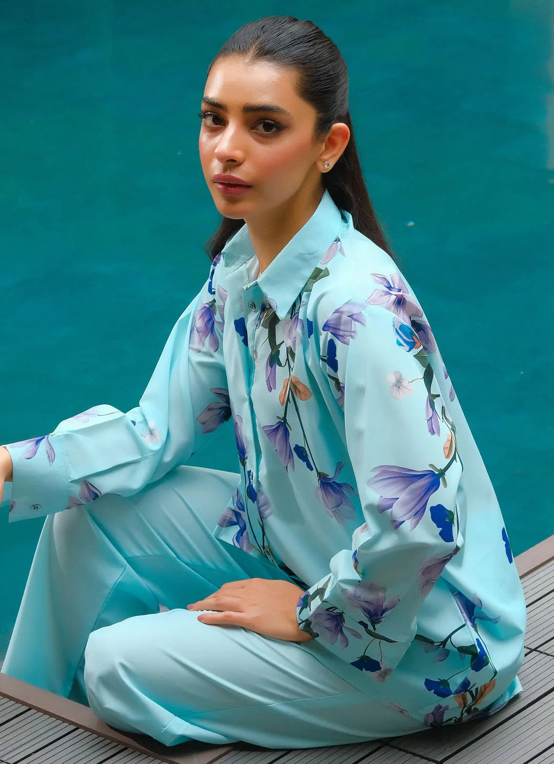 Dhaga Pret Printed Soft Crepe 2 Piece Tiffany