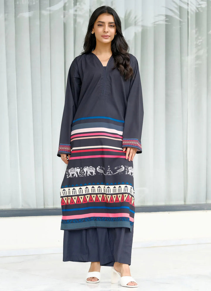 Dhaga Pret Printed Soft Crepe 2 Piece Titan