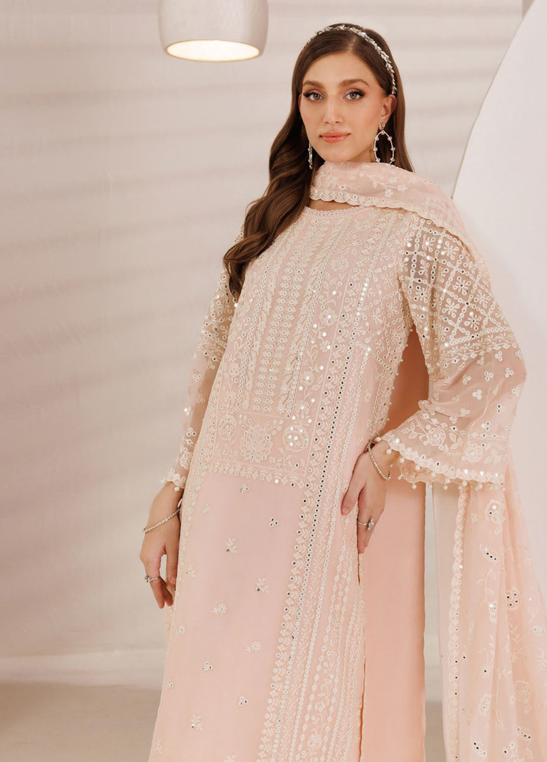 Dhagaay by Alizeh Fashion Embroidered Chiffon Suits Unstitched 3 Piece AFB25DF D-01 Miksha - Festive Collection