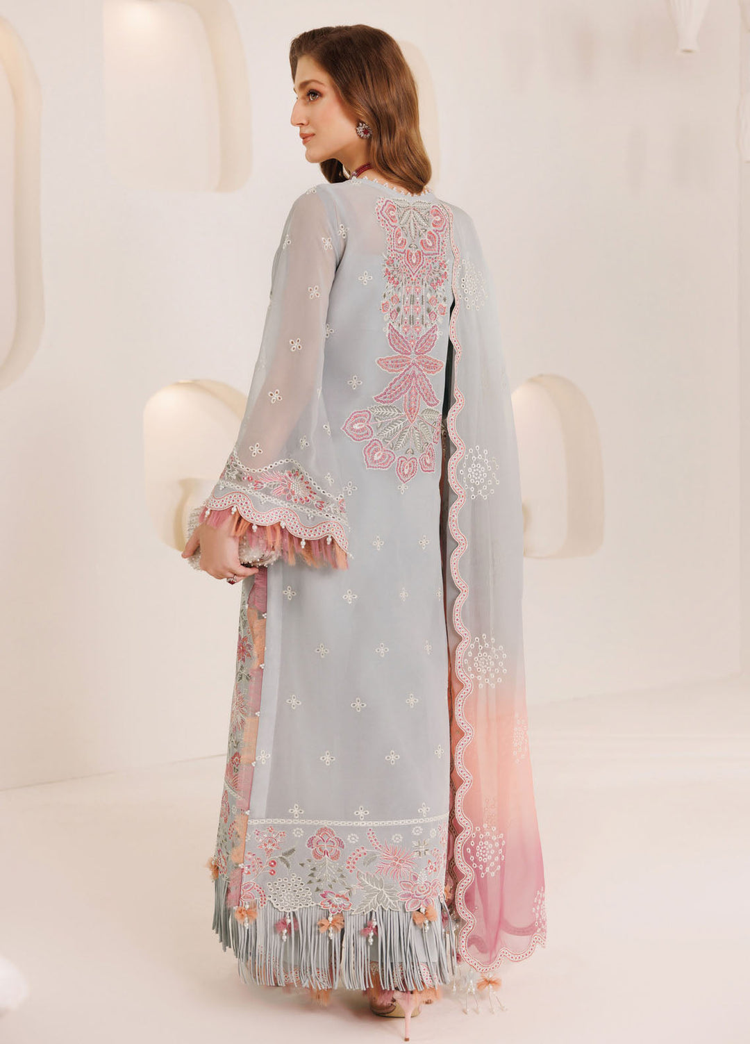 Dhagaay by Alizeh Fashion Embroidered Chiffon Suits Unstitched 3 Piece AFB25DF D-02 Mahrosh - Festive Collection