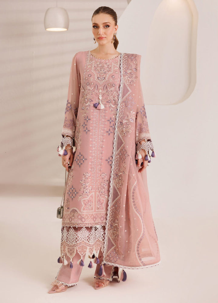 Dhagaay by Alizeh Fashion Embroidered Chiffon Suits Unstitched 3 Piece AFB25DF D-04 Aabia - Festive Collection