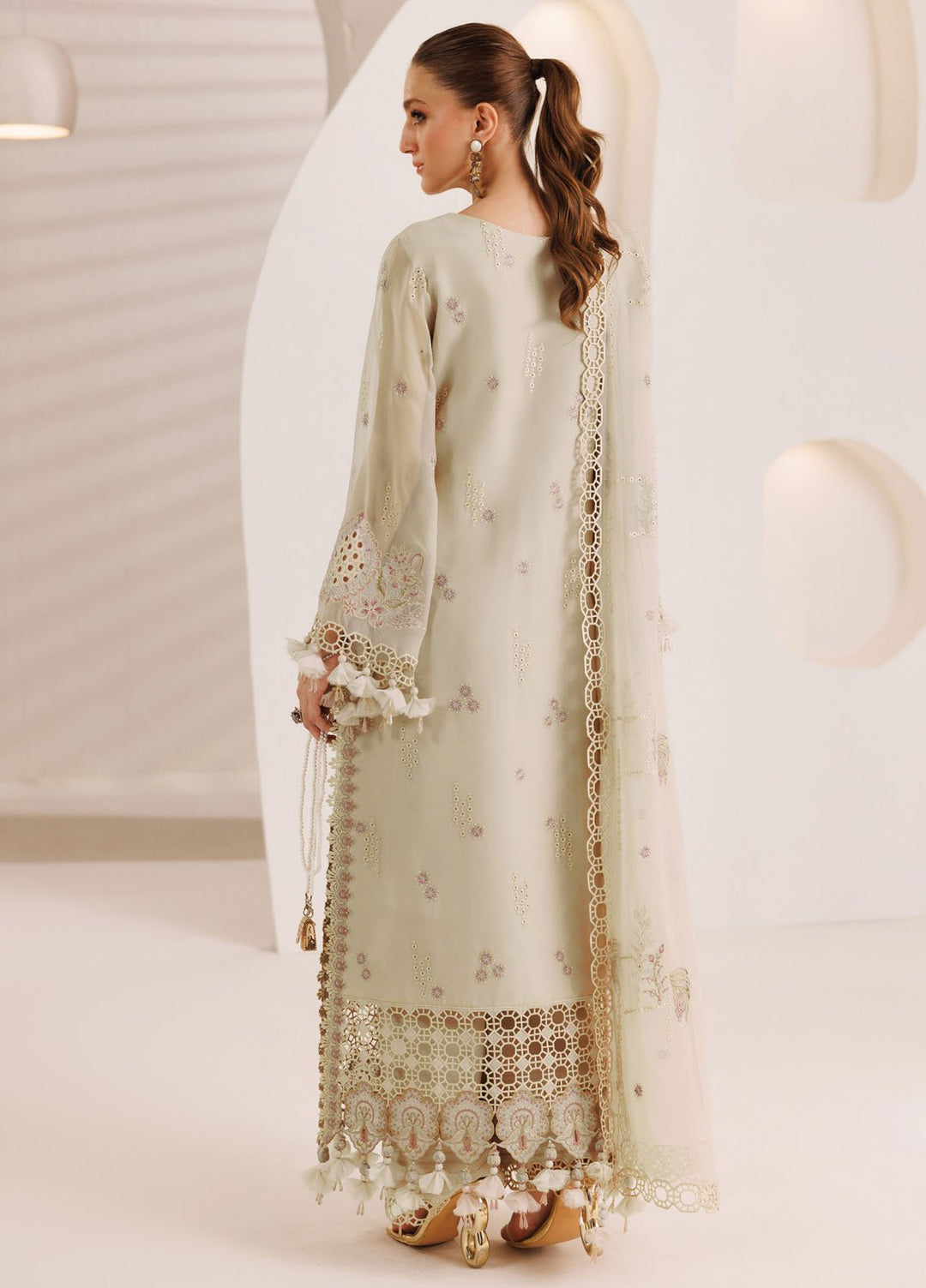 Dhagaay by Alizeh Fashion Embroidered Chiffon Suits Unstitched 3 Piece AFB25DF D-05 Raviyah - Festive Collection
