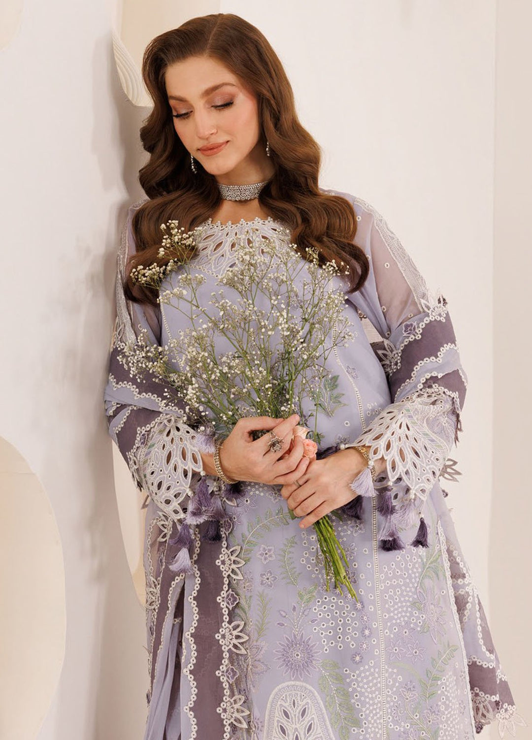 Dhagaay by Alizeh Fashion Embroidered Chiffon Suits Unstitched 3 Piece AFB25DF D-06 Kohsar - Festive Collection