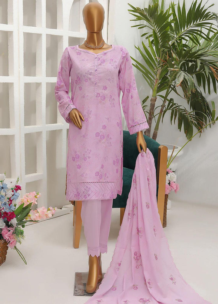Dhagakari By HZ Textiles Embroidered Cotton Suits Unstitched 3 Piece HZ23DG PDK-50 - Formal Collection