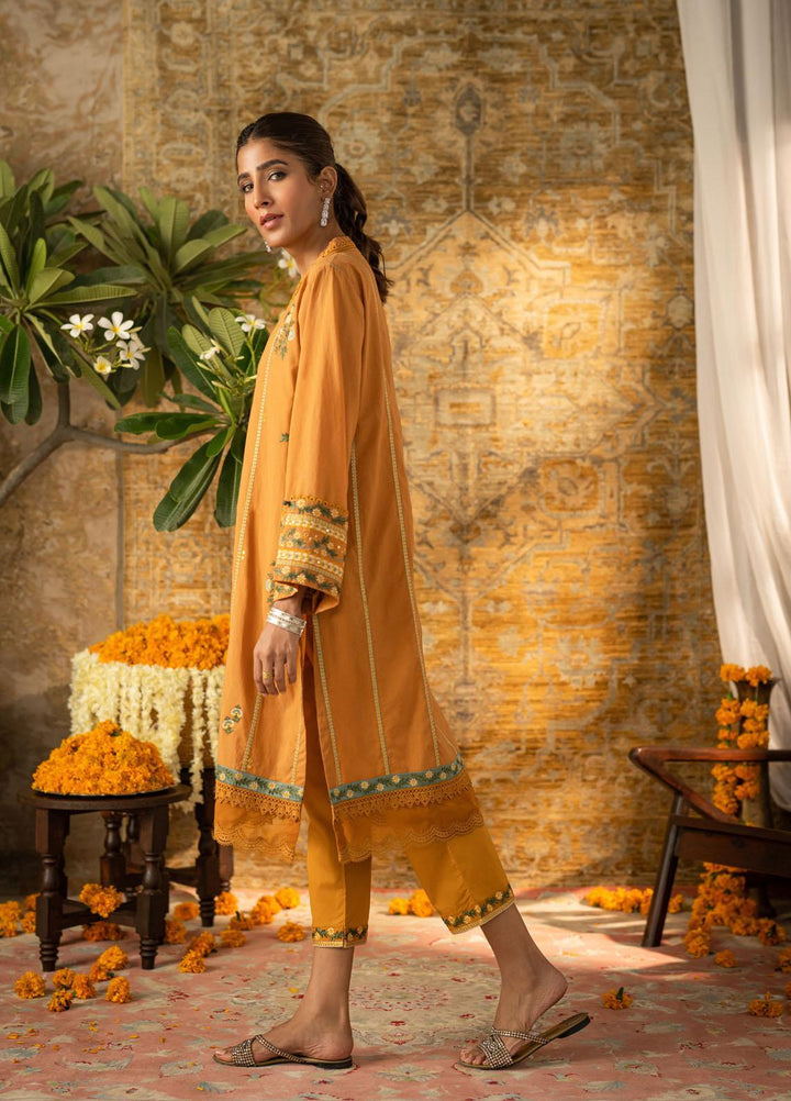 Dhanak Casual Pret Embroidered Cotton 2 Piece Suit DC-2059 MUSTARD