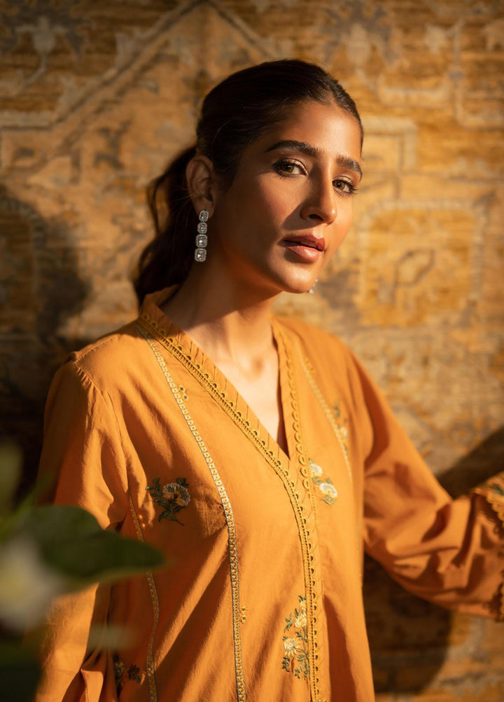 Dhanak Casual Pret Embroidered Cotton 2 Piece Suit DC-2059 MUSTARD