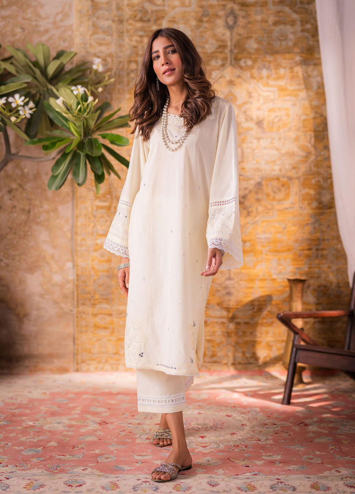 Dhanak Casual Pret Embroidered Cotton 2 Piece Suit DC-2065 LEMON YELLOW