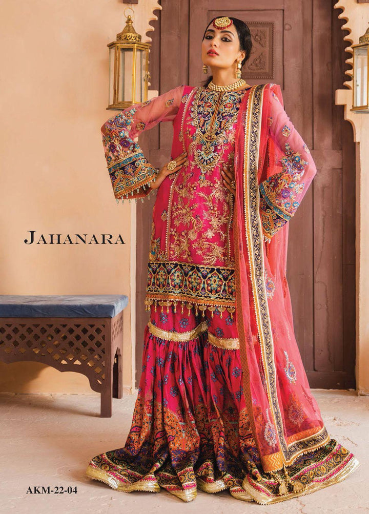 Dhanak By Anaya Embroidered Net Suits Unstitched 3 Piece AKC22M AKM22-02 Jahanara - Wedding Collection