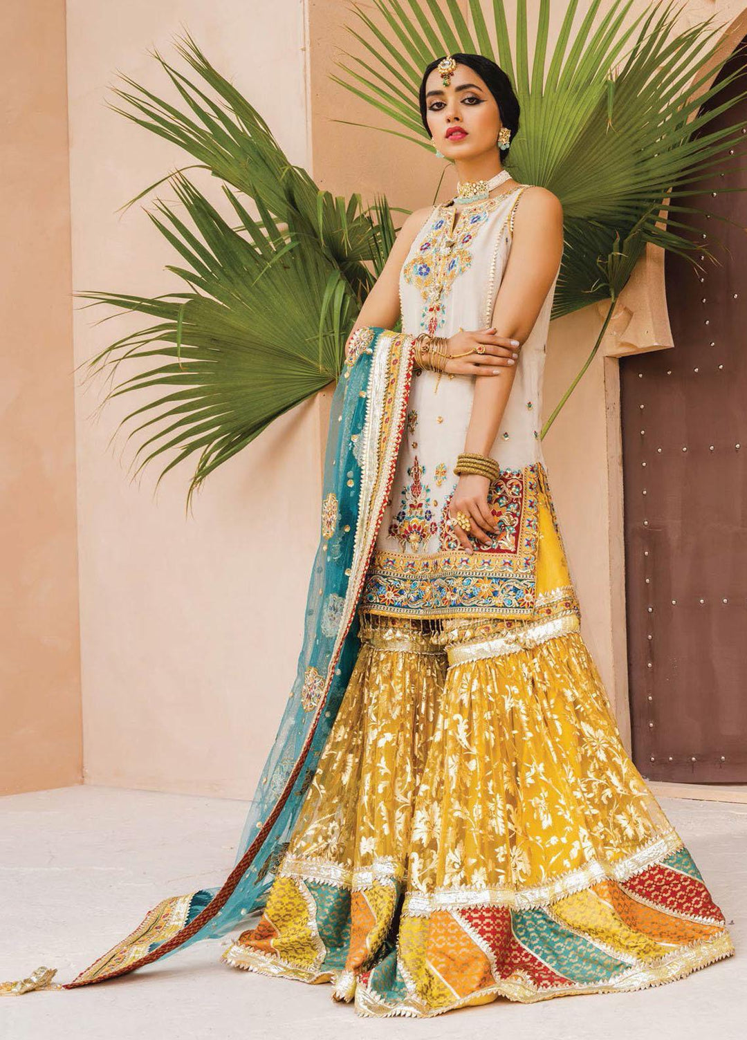 Dhanak By Anaya Embroidered Chiffon Suits Unstitched 3 Piece AKC22M AKM22-03 Hoor - Wedding Collection