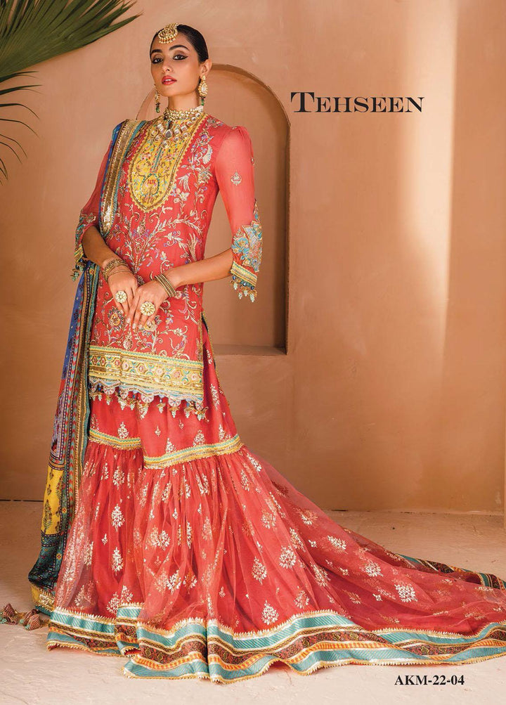 Dhanak By Anaya Embroidered Chiffon Suits Unstitched 3 Piece AKC22M AKM22-04 Tehseen - Wedding Collection