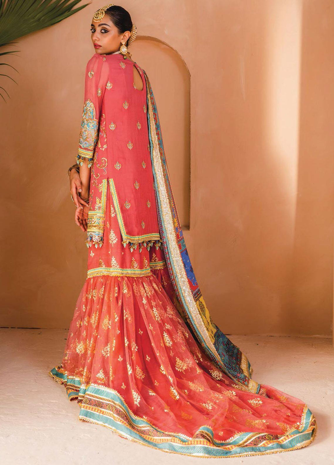 Dhanak By Anaya Embroidered Chiffon Suits Unstitched 3 Piece AKC22M AKM22-04 Tehseen - Wedding Collection