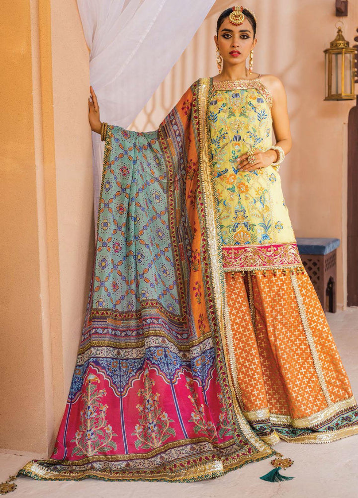 Dhanak By Anaya Embroidered Chiffon Suits Unstitched 3 Piece AKC22M AKM22-05 Shazmeen - Wedding Collection