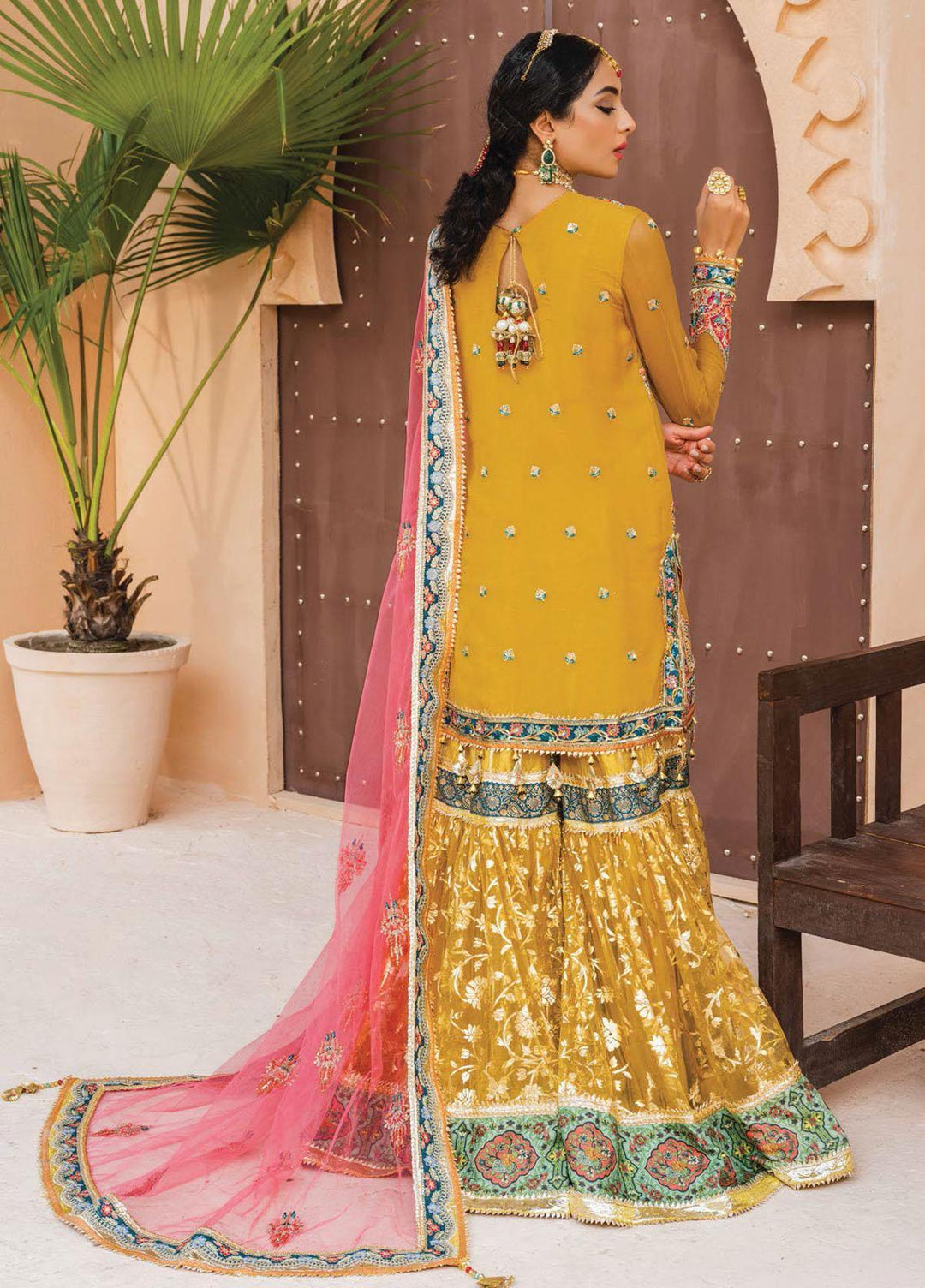 Dhanak By Anaya Embroidered Chiffon Suits Unstitched 3 Piece AKC22M AKM22-06 Sehar - Wedding Collection