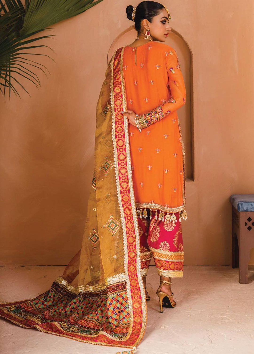 Dhanak By Anaya Embroidered Chiffon Suits Unstitched 3 Piece AKC22M AKM22-07 Farheen - Wedding Collection