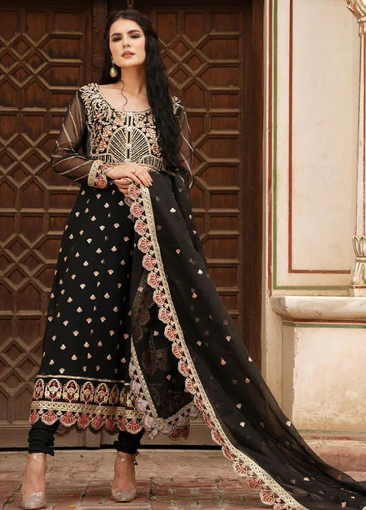 Dhanak By Ayat Pret Embroidered Net 3 Piece Suit Kajal