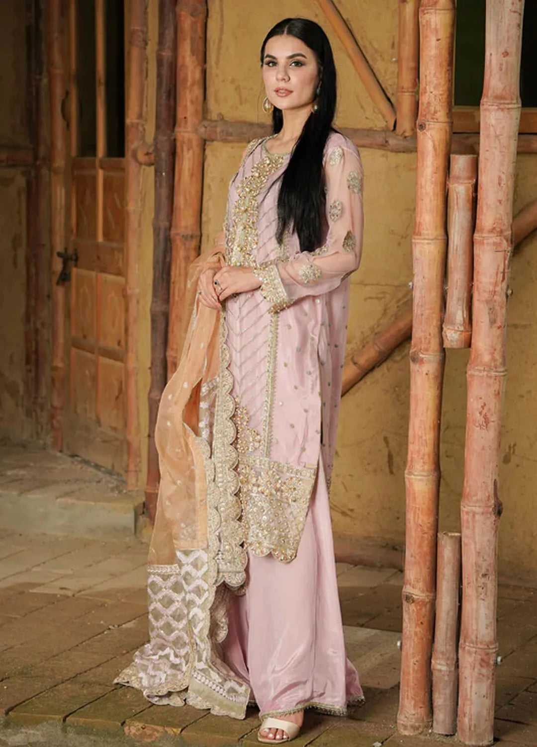 Dhanak By Ayat Pret Embroidered Net 3 Piece Suit Kehkhash