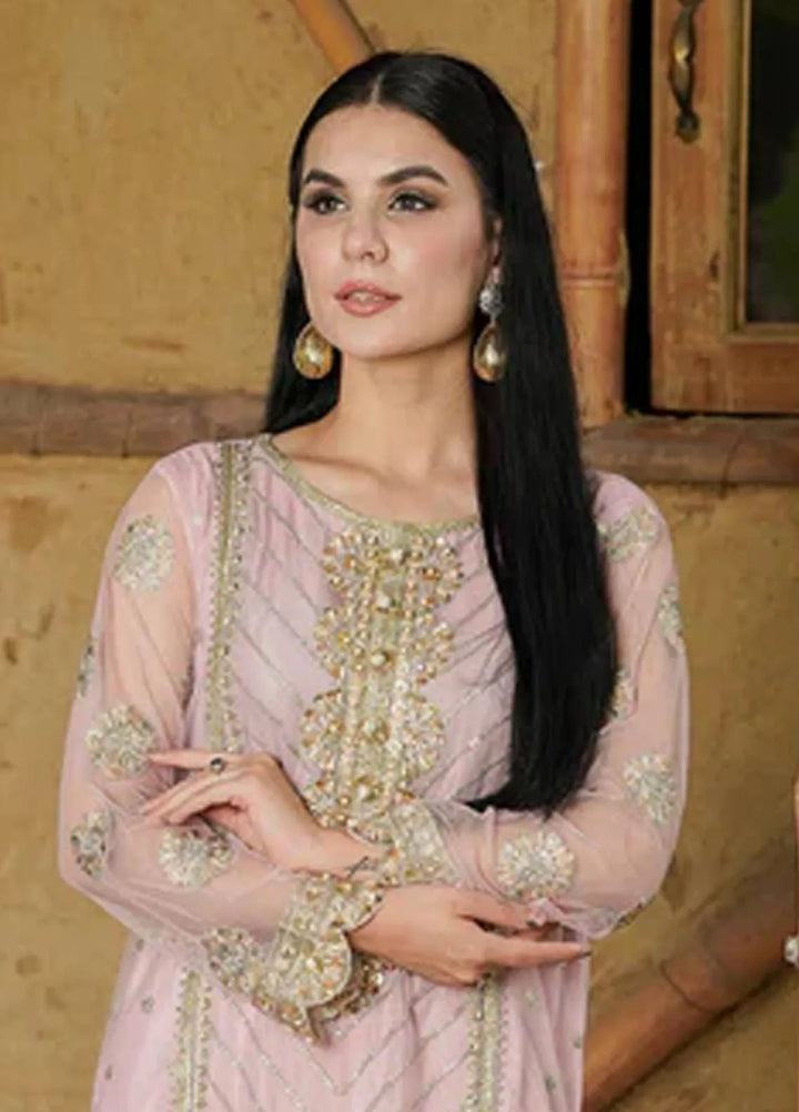 Dhanak By Ayat Pret Embroidered Net 3 Piece Suit Kehkhash