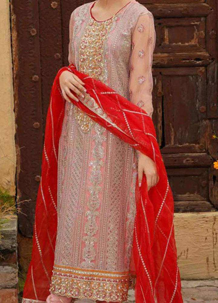 Dhanak By Ayat Pret Embroidered Net 3 Piece Suit Yashni