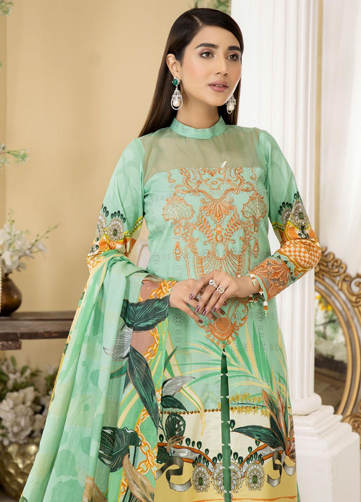 Dhanak By Mirha Embroidered Lawn Suits Unstitched 3 Piece MR22D 03 Heryalii - Festive Collection