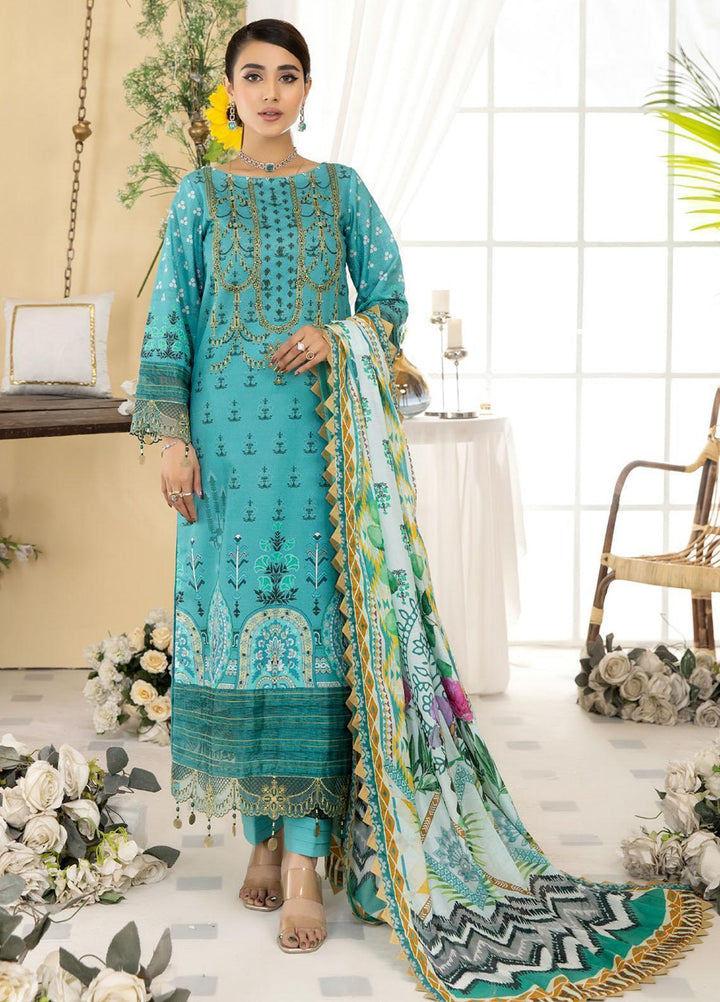 Dhanak By Mirha Embroidered Lawn Suits Unstitched 3 Piece MR22D 07 Feroz - Festive Collection
