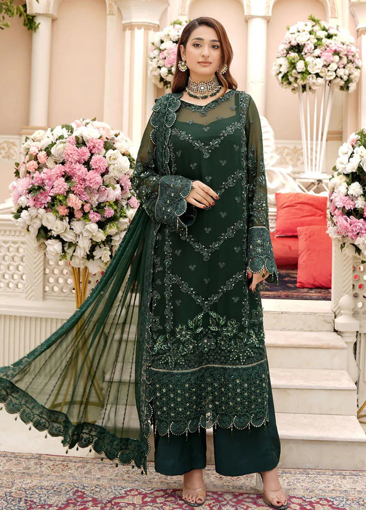 Dhanak By Ricamo Embroidered Chiffon Suit Unstitched 4 Piece RICDH Nour - Festive Collection