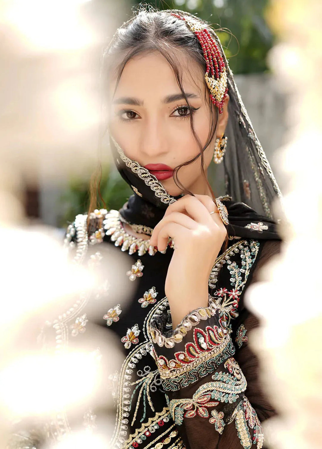 Dhanak By Ricamo Embroidered Chiffon Suit Unstitched 4 Piece RICDH Rose - Festive Collection