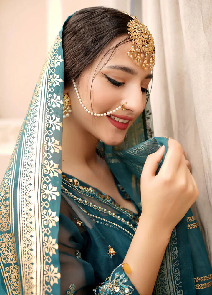 Dhanak By Ricamo Embroidered Organza Suit Unstitched 4 Piece RICDH Zoe - Festive Collection