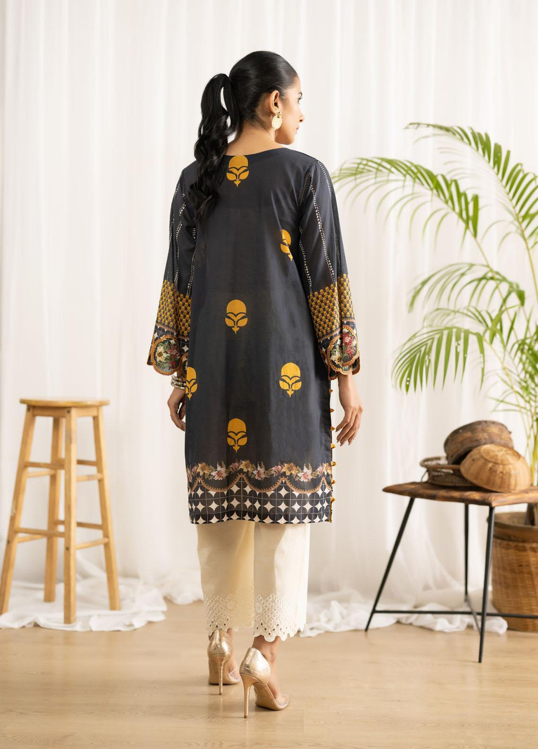 Dhanak Casual Pret Embroidered Lawn Shirt DC-0416 GREY