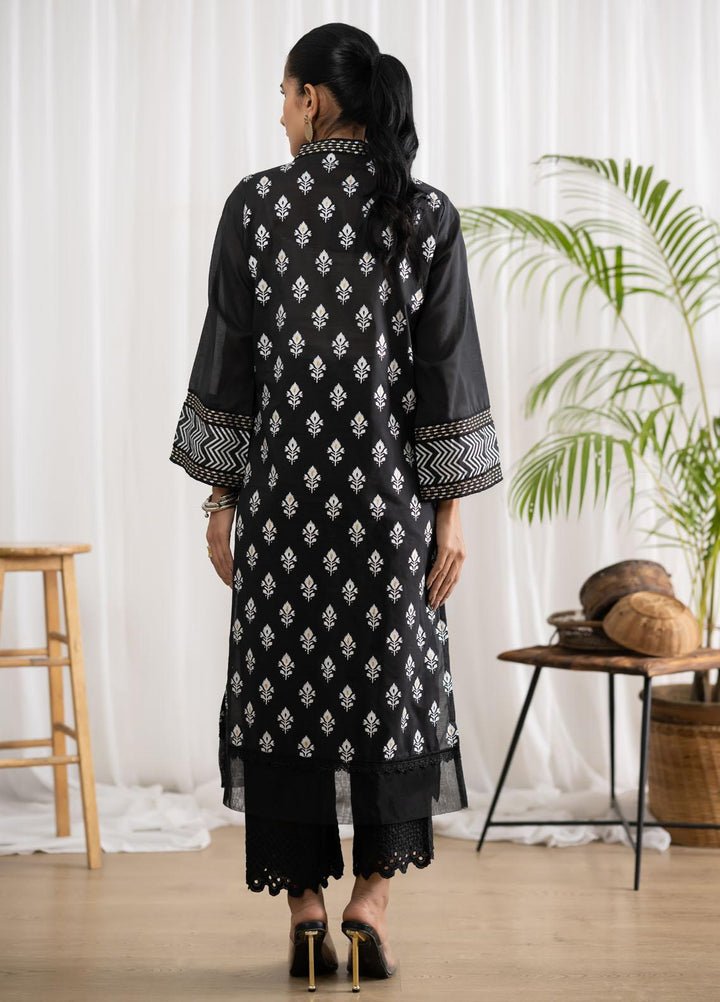Dhanak Casual Pret Embroidered Lawn Shirt DC-0438 BLACK