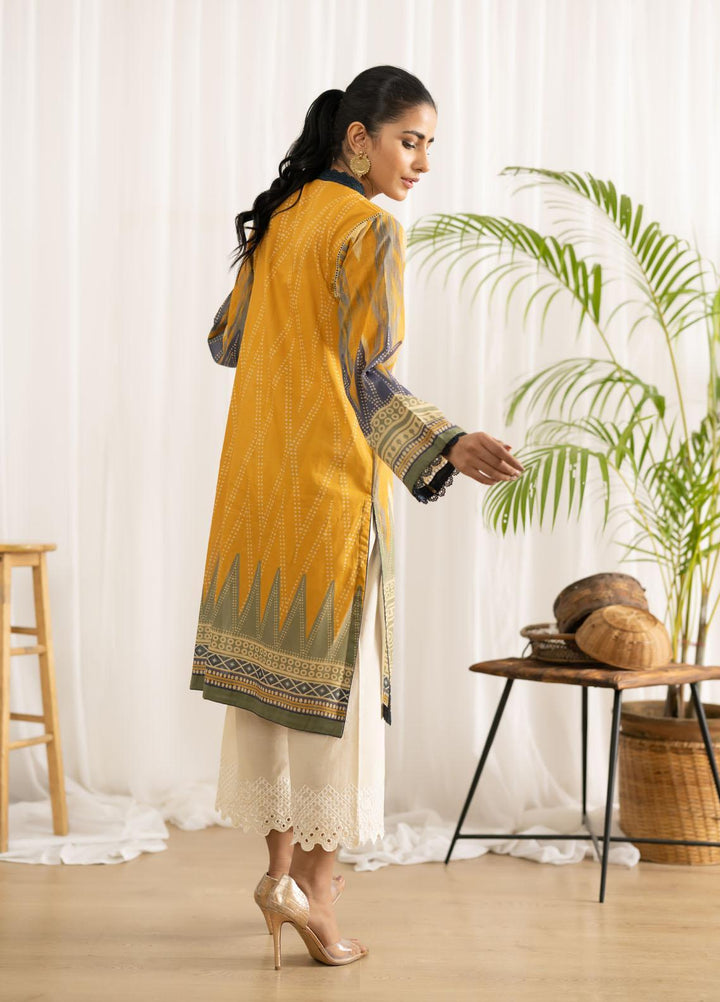 Dhanak Casual Pret Embroidered Lawn Shirt DC-0434 YELLOW