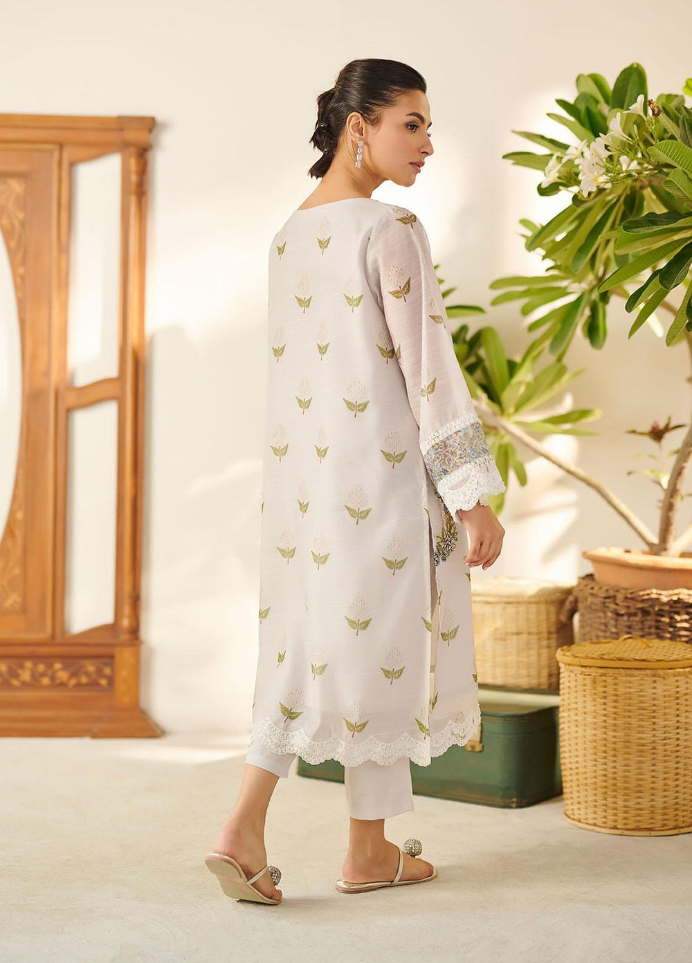 Dhanak Festive Pret  Cotton 2 Piece Suit DC-2090 OFF WHITE