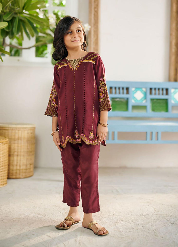 Dhanak Festive Pret  Cotton 2 Piece Suit DK-0126 MAROON