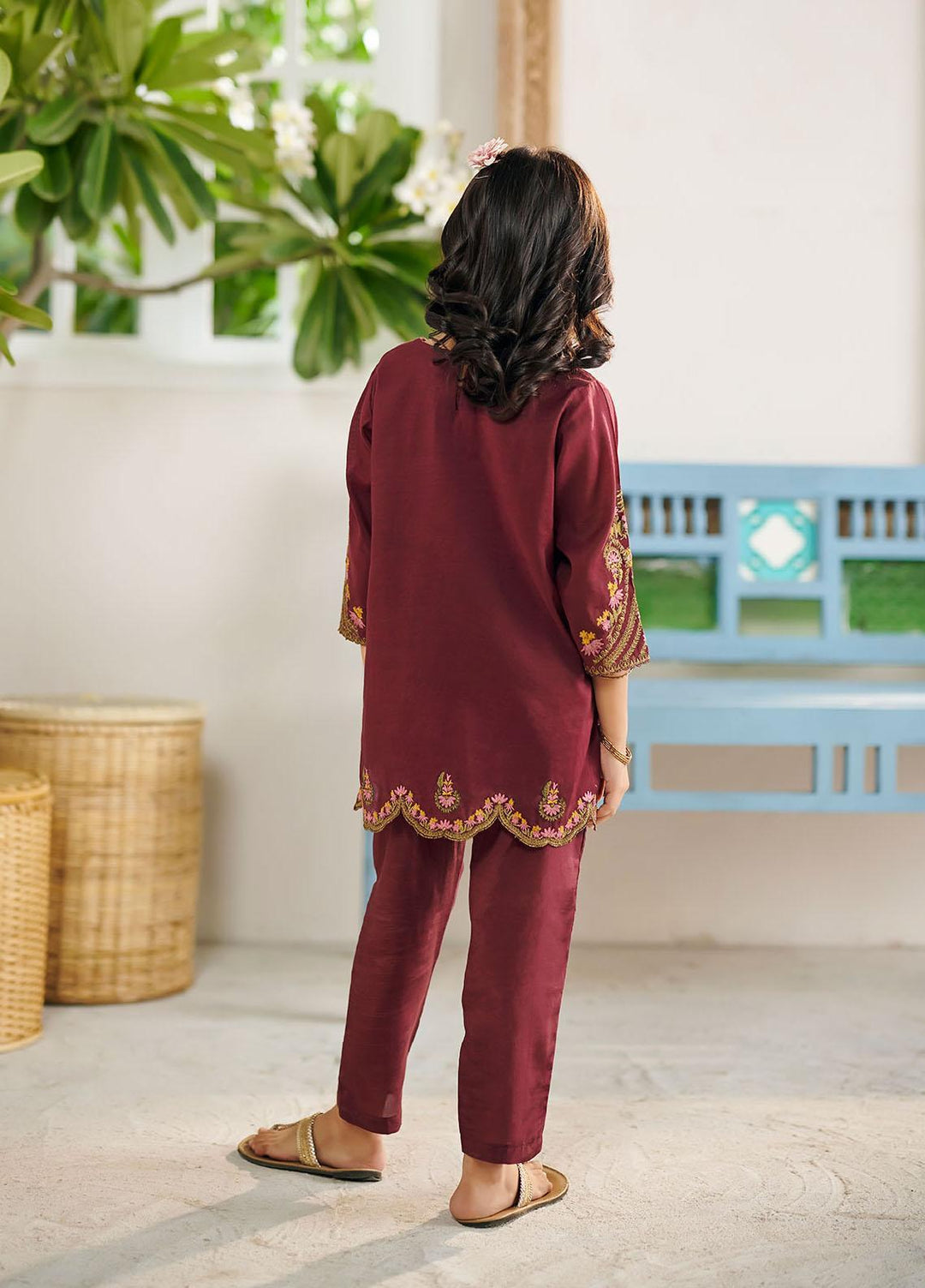 Dhanak Festive Pret  Cotton 2 Piece Suit DK-0126 MAROON