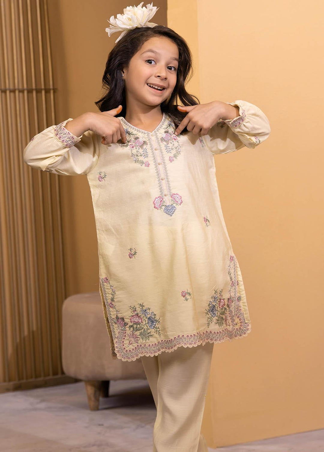 Dhanak Luxury Pret  Cotton Silk 2 Piece Suit DK-0147 LEMON