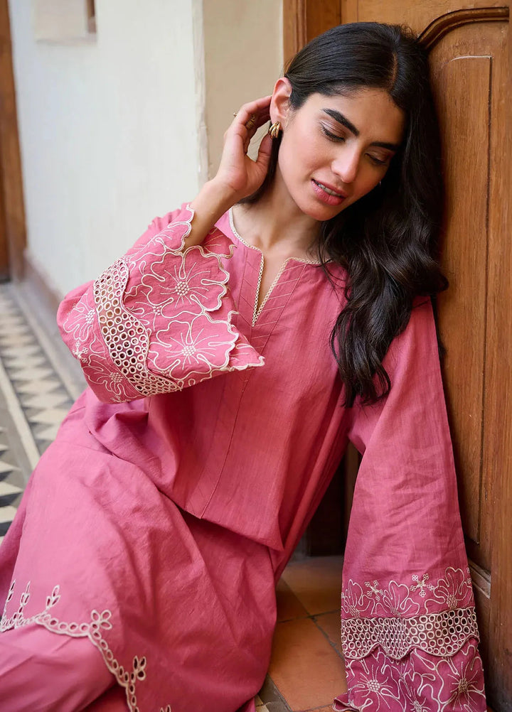 Dhanak Pret Embroidered Lawn 2 Piece Suit SS24DC-2321 Pink