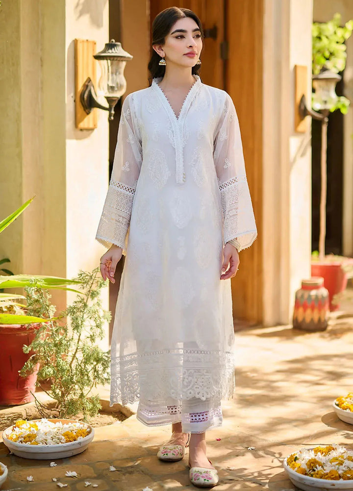 Dhanak Pret Embroidered Munar 2 Piece Suit SS24DA-2396 White